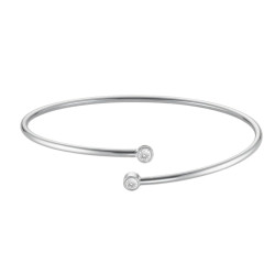 Rosefield Otevřený pevný náramek s krystaly JBDCS-J1214