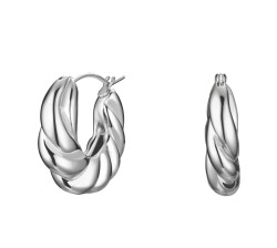 Rosefield Slušivé ocelové náušnice Twisted JETHS-J979