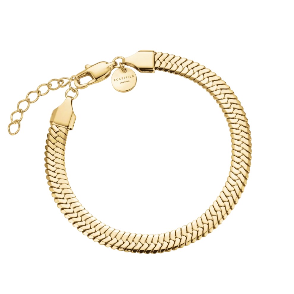 Rosefield Výrazný pozlacený náramek Hádek JBLSG-J1189