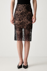 Rotate  pouzdrová sukně LACE MIDI PENCIL