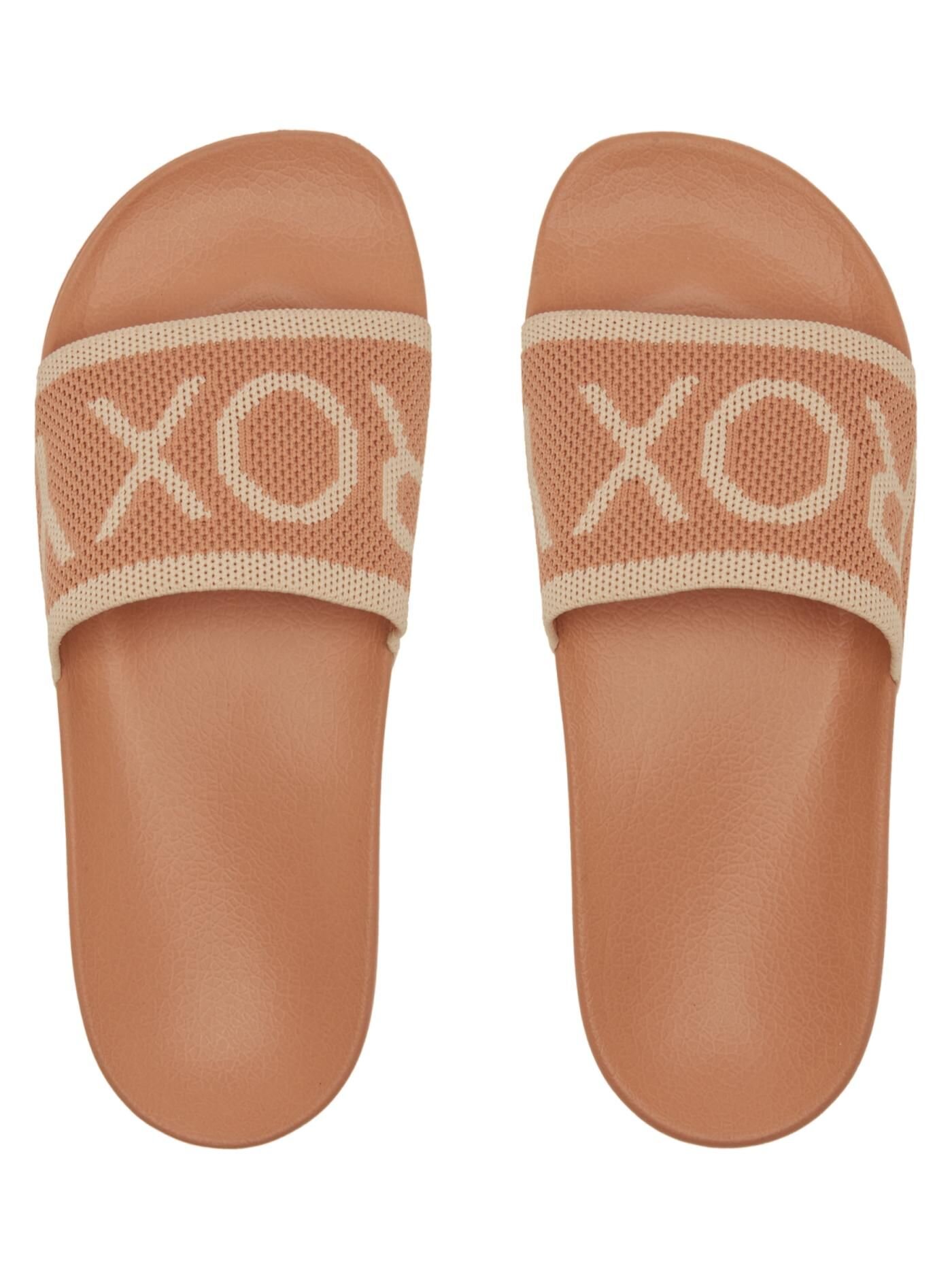 Roxy dámské pantofle Slippy Knit Wheat/Turkish Coffee | Hnědá | Velikost 10 US