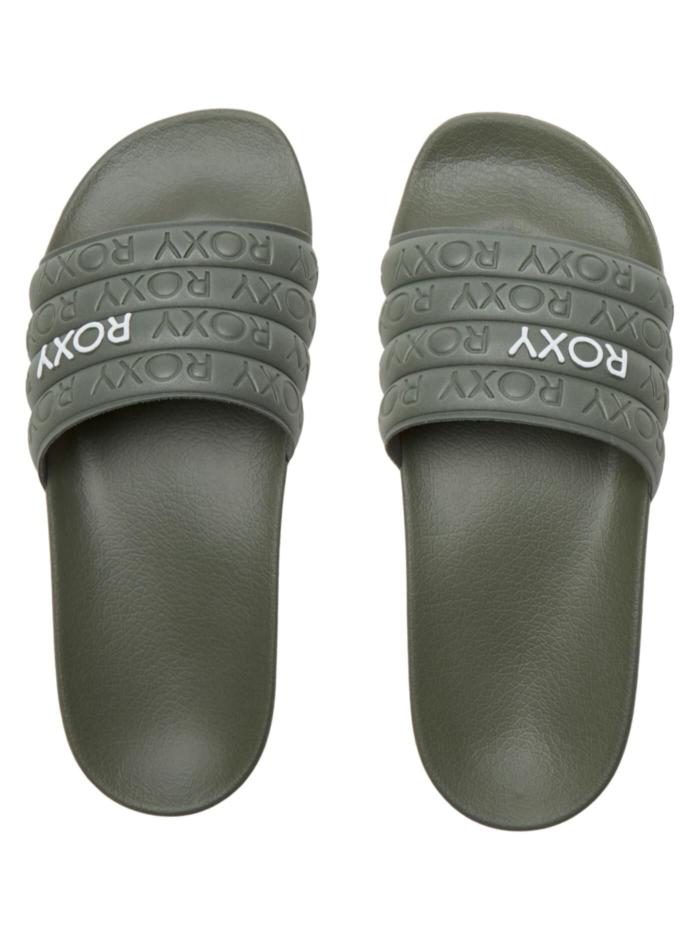 Roxy dámské pantofle Slippy WP Army Green | Zelená | Velikost 9 US