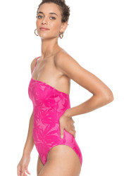 Roxy dámské plavky v celku POP Surf Beetroot Purple Texture Flower | Růžová | Velikost S