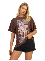 Roxy dámské tričko Sweet Janis Bitter Chocolate | Hnědá | Velikost L
