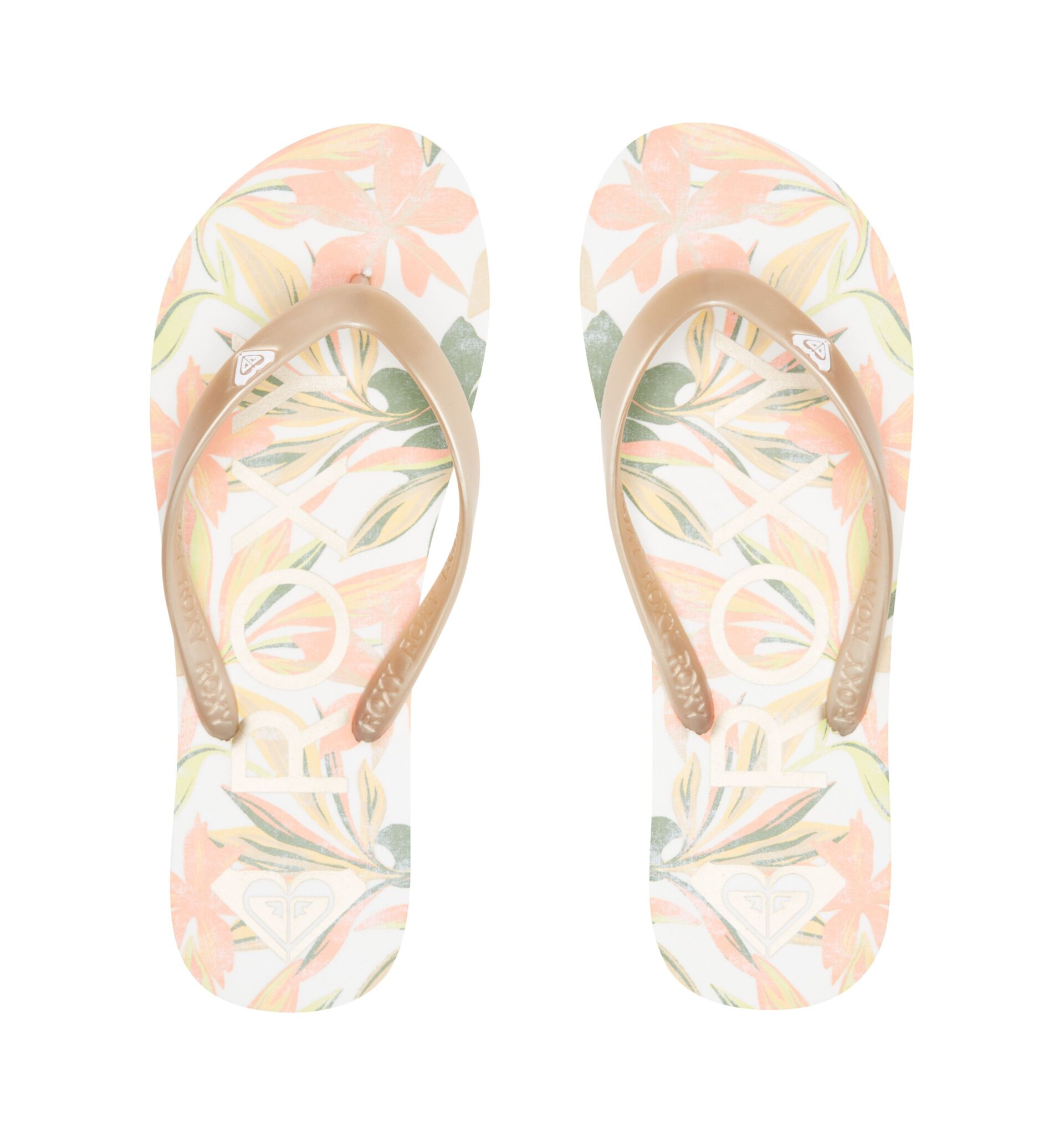 Roxy dámské žabky Tahiti VII White/Champagne | Bílá | Velikost 7 US