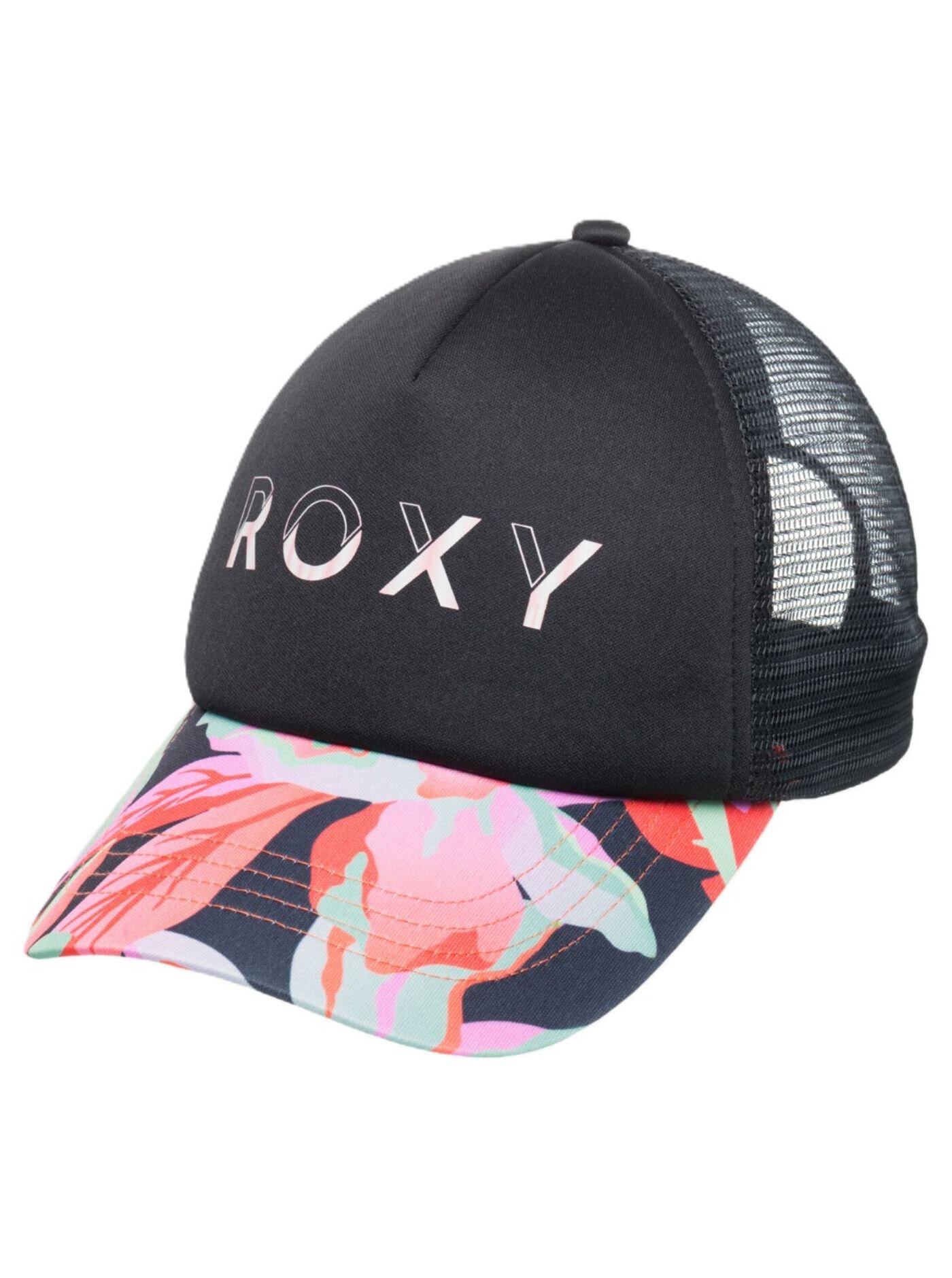 Roxy dětská kšiltovka Honey Coconut Anthracite The Moves Floral | Černá | Velikost One Size
