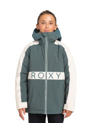 Roxy dětská SNB & SKI bunda Snowmist Girl Sea Pine | Zelená | Velikost 12 r.