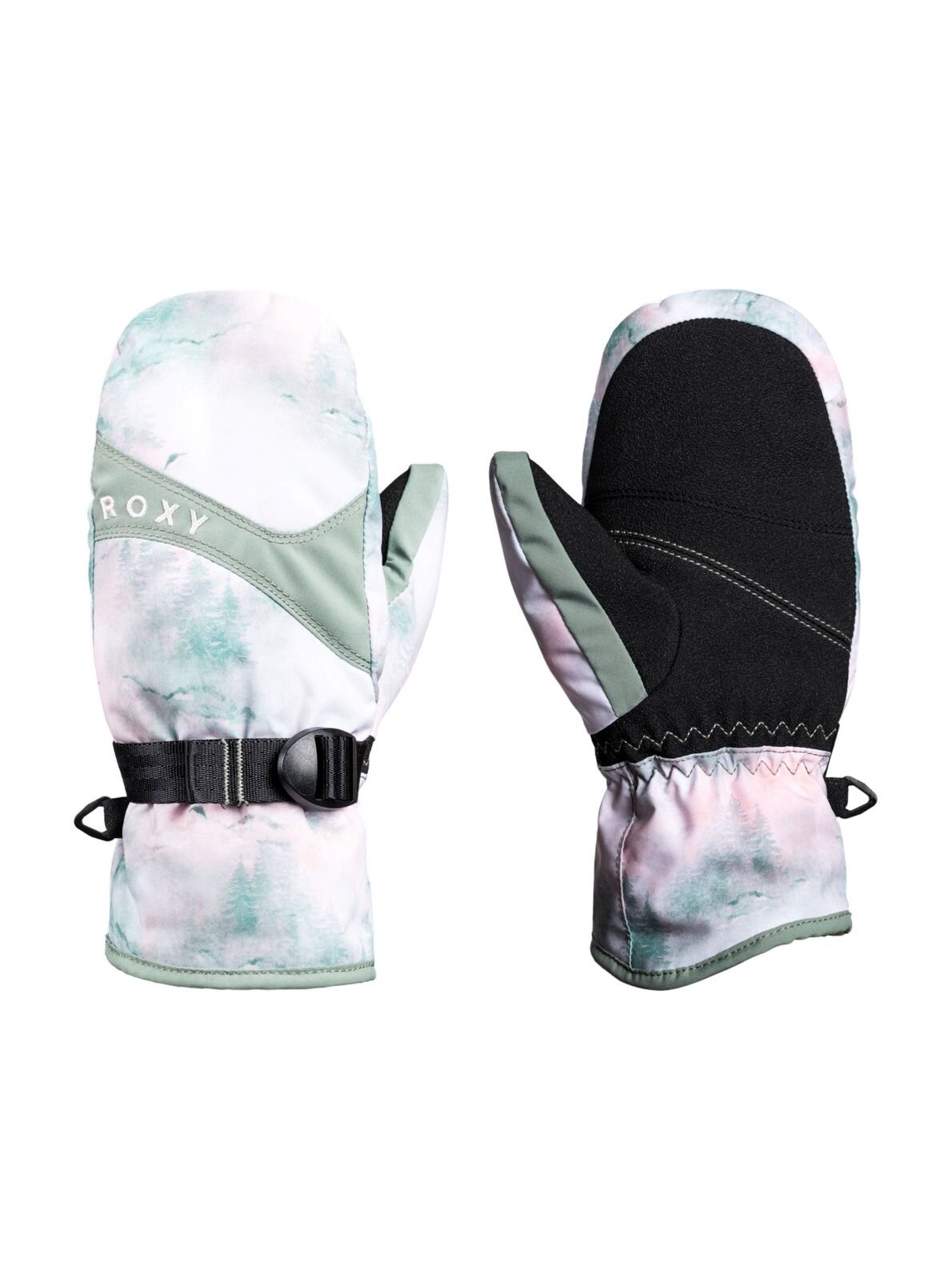 Roxy dětské rukavice Jetty Girl Mitt Mttn Sea Pine Mystery Fog | Modrá | Velikost L