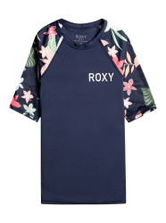 Roxy dětské tričko Printed Sleeves Mood Indigo Alma Swim | Modrá | Velikost 14 r.