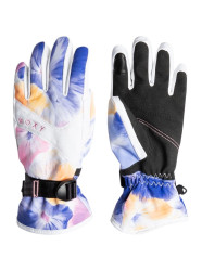 Roxy dětské zimní rukavice Jetty Girl Glov Bright White Pansy Pansy Rg | Bílá | Velikost L