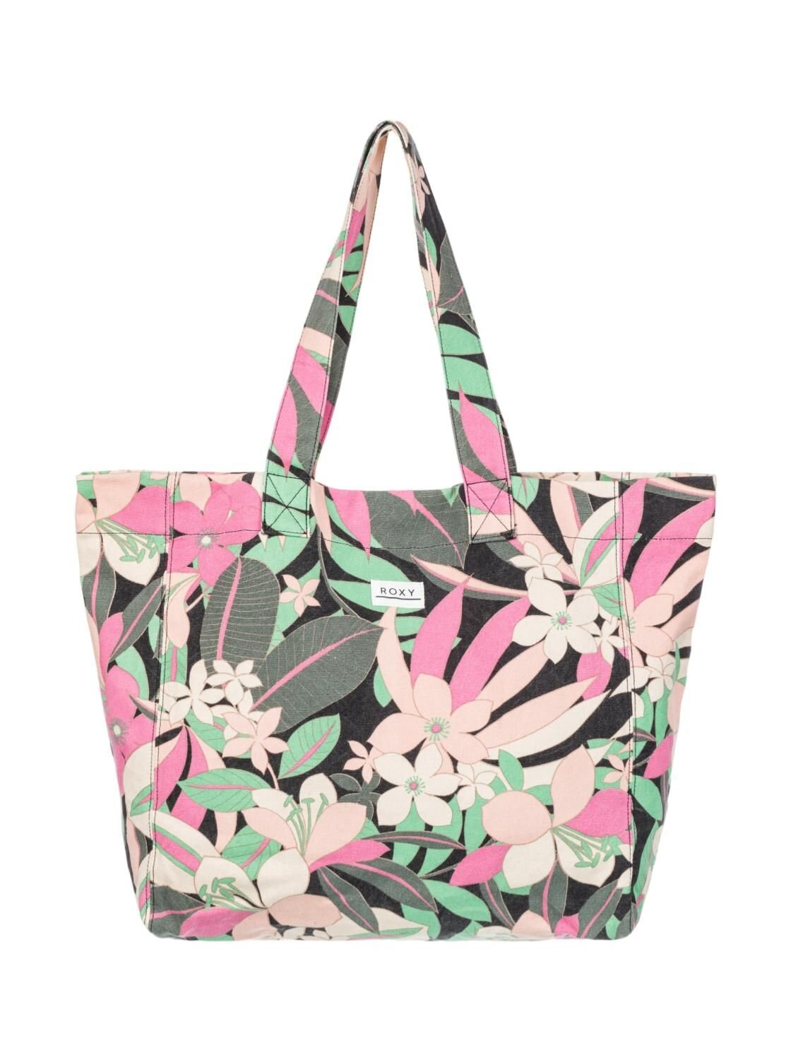 Roxy plátěná taška Anti Bad Vibes Anthracite Palm Song Axs | Černá | Velikost One Size | 100% bavlna