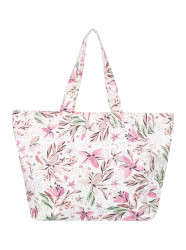 Roxy plátěná taška Anti Bad Vibes White Happy Tropical Swim | Bílá | Velikost One Size | 100% bavlna