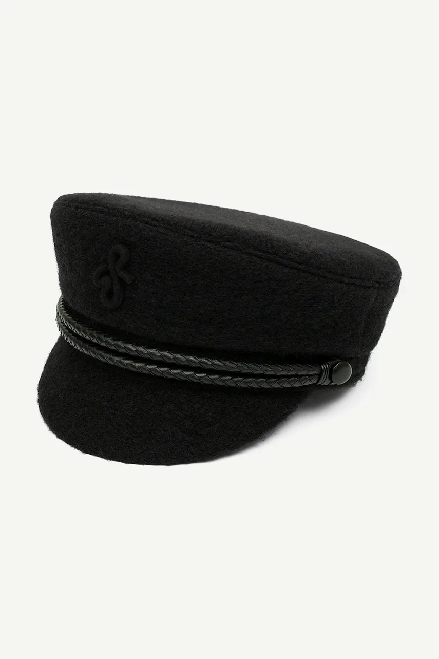 RUSLAN BAGINSKIY  bekovka dámská s vlnou Monogram-embellished Cap
