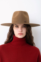 RUSLAN BAGINSKIY  klobouk se širokou krempou dámský Fedora Hat