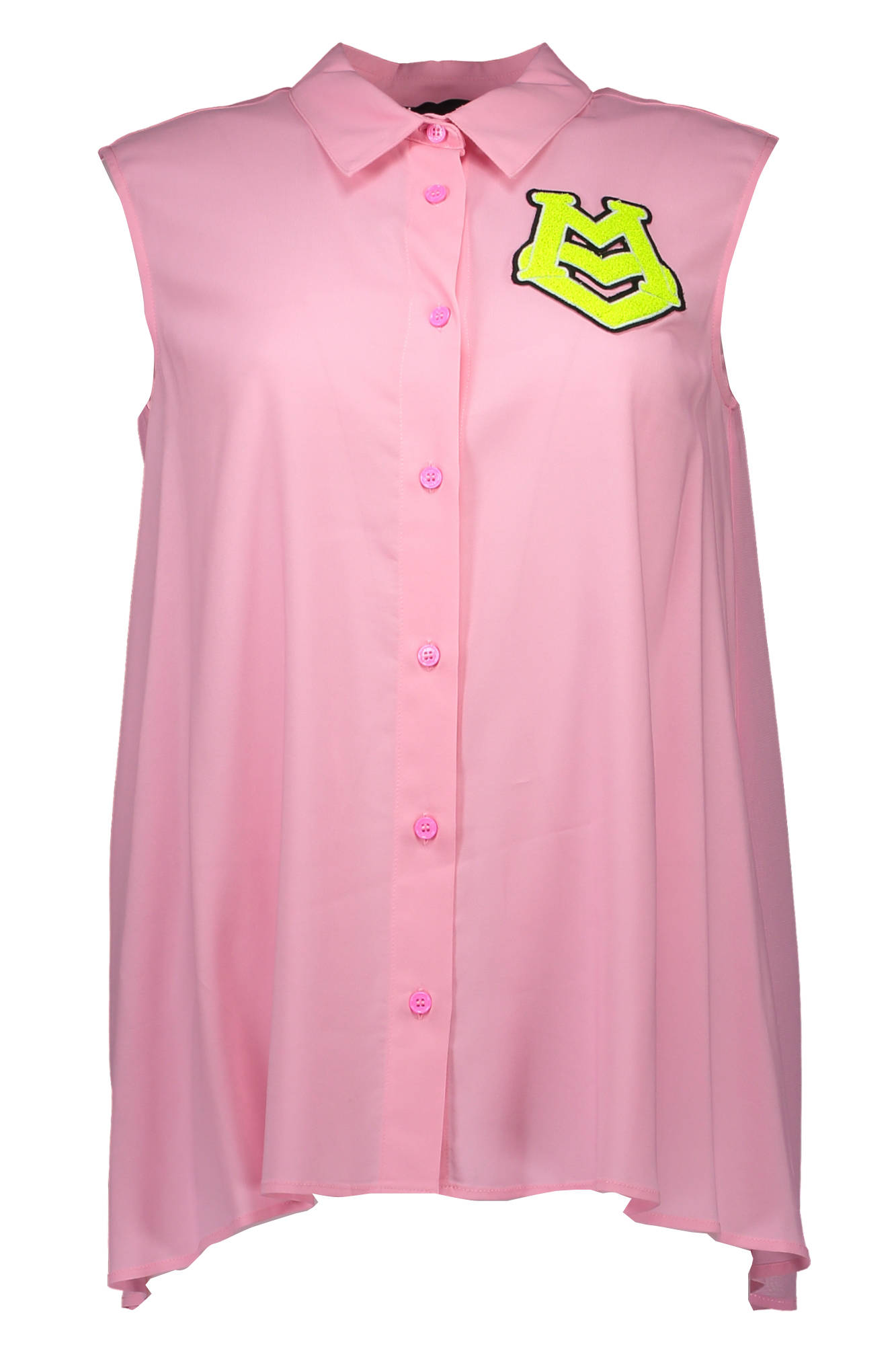 Růžová košile bez rukávů LOVE MOSCHINO