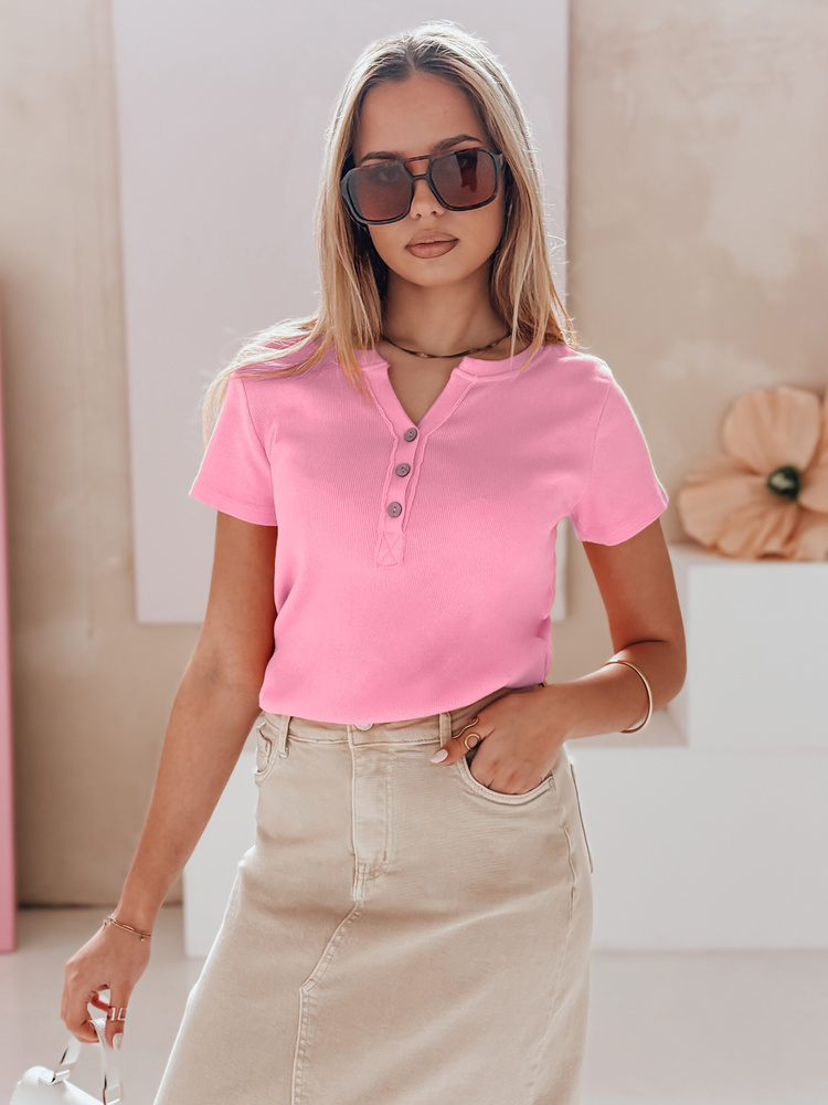 Růžová pruhovaná halenka KISS LOOK