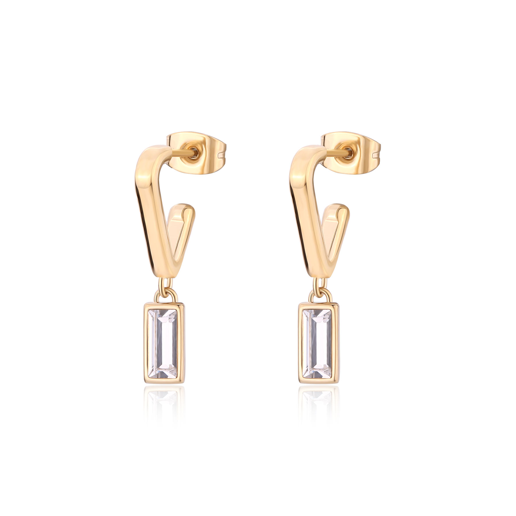 S'Agapõ Dámské visací náušnice s krystaly Luce SCE38