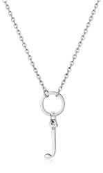 S'Agapõ Dámský ocelový náhrdelník s písmenem J Happy SHAC74
