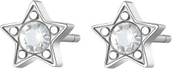 S'Agapõ Elegantní ocelové náušnice s čirými krystaly CLICK SCK46