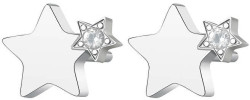 S'Agapõ Elegantní ocelové náušnice s krystaly CLICK SCK45