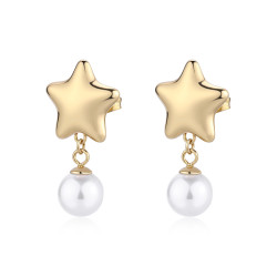 S'Agapõ Hvězdičkové náušnice s perličkami Stellar SSE50
