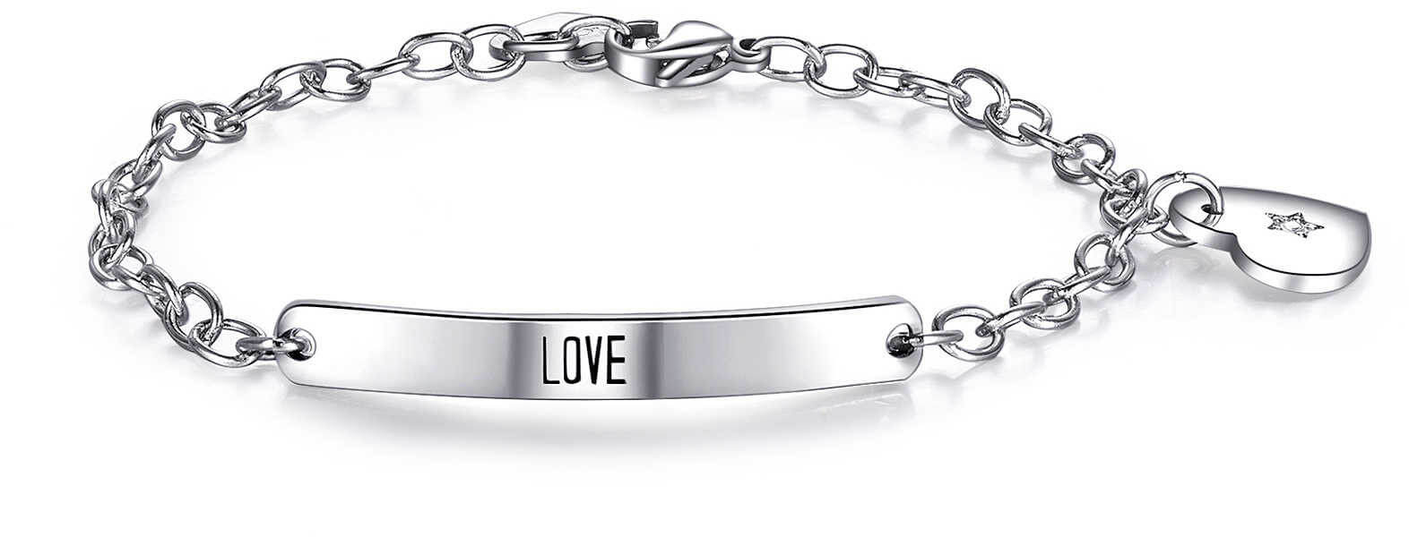 S'Agapõ Ocelový náramek Happy Love SHAF09