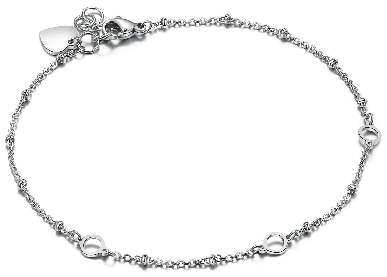 S'Agapõ Ocelový náramek na nohu Happy SHAC33