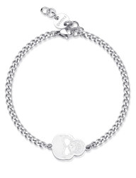 S'Agapõ Pánský ocelový náramek s lebkou Rebel SRB11