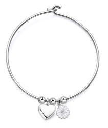 S'Agapõ Pevný ocelový náramek Srdce a sedmikráska Feelings SFE11