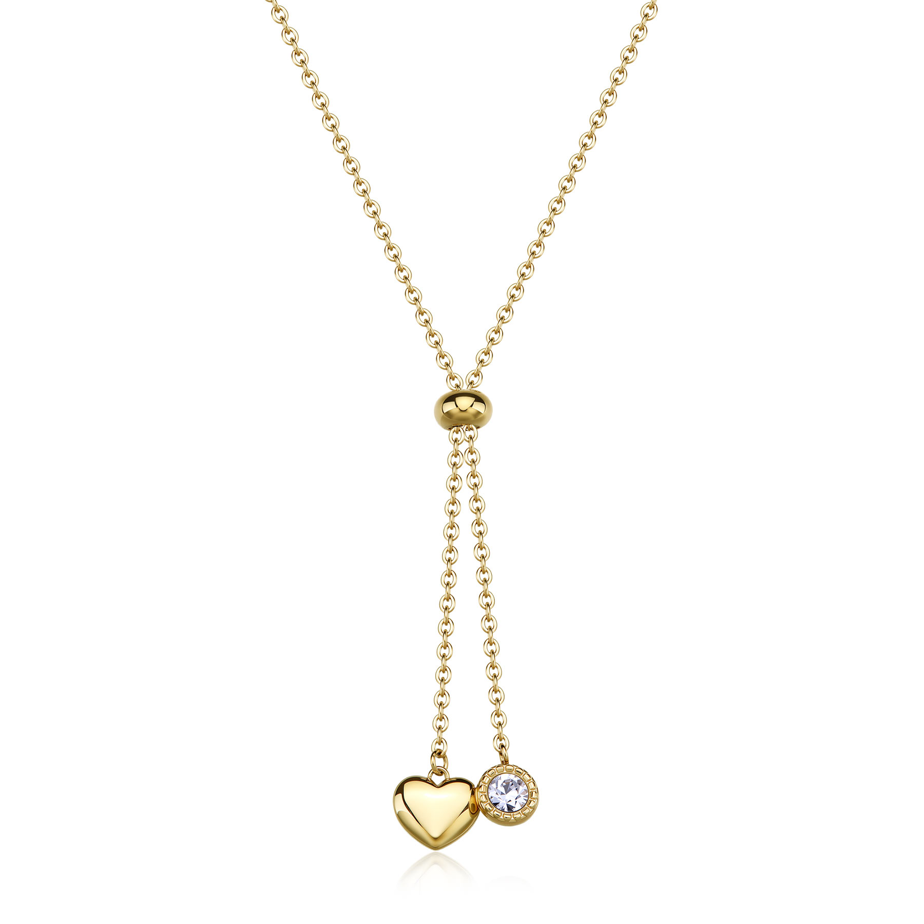 S'Agapõ Pozlacený náhrdelník s posuvným zapínáním Aurora SAR61