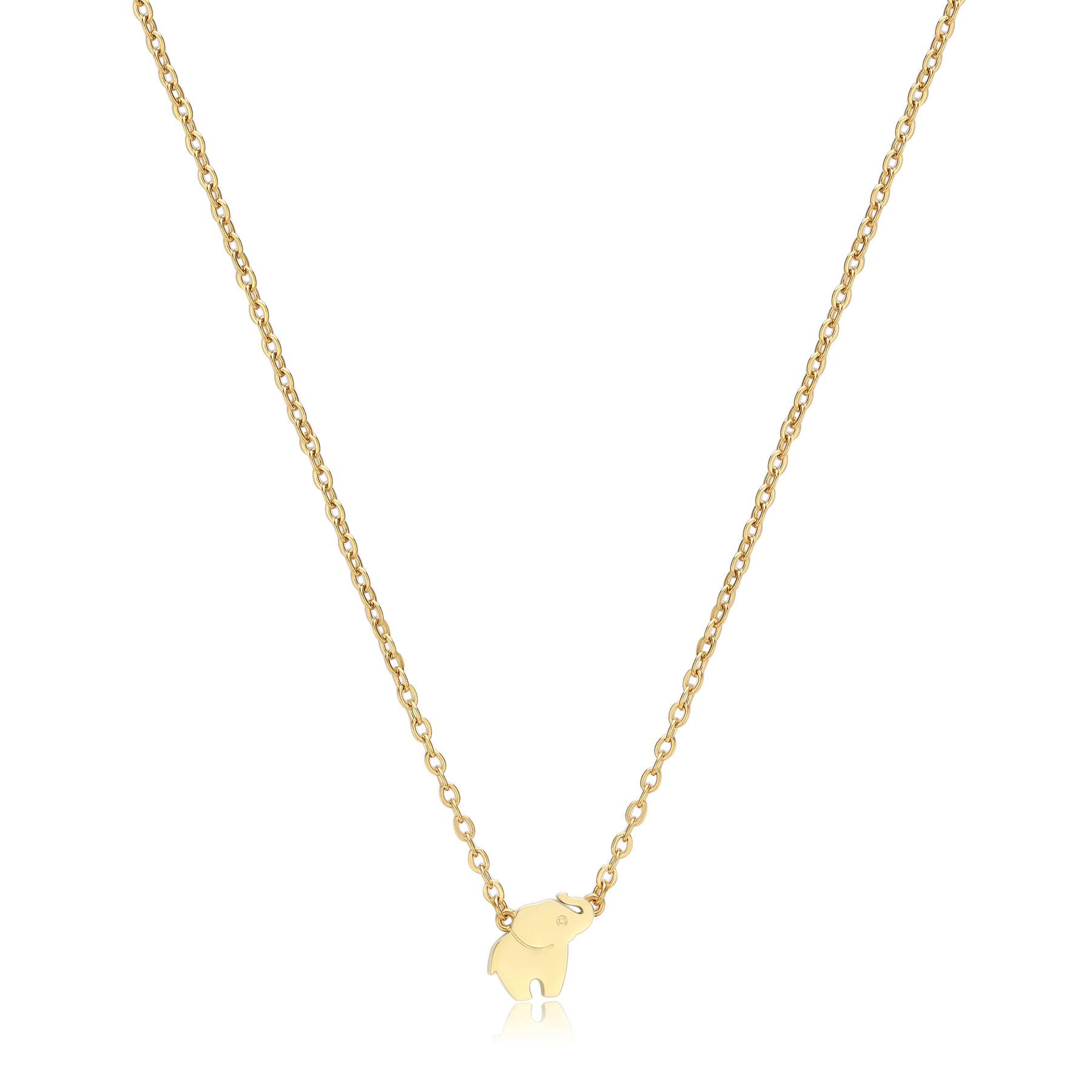 S'Agapõ Pozlacený náhrdelník Slon Click SCK257