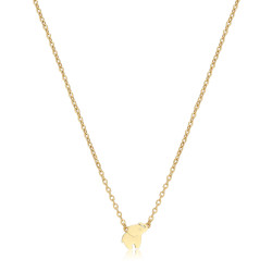 S'Agapõ Pozlacený náhrdelník Slon Click SCK257