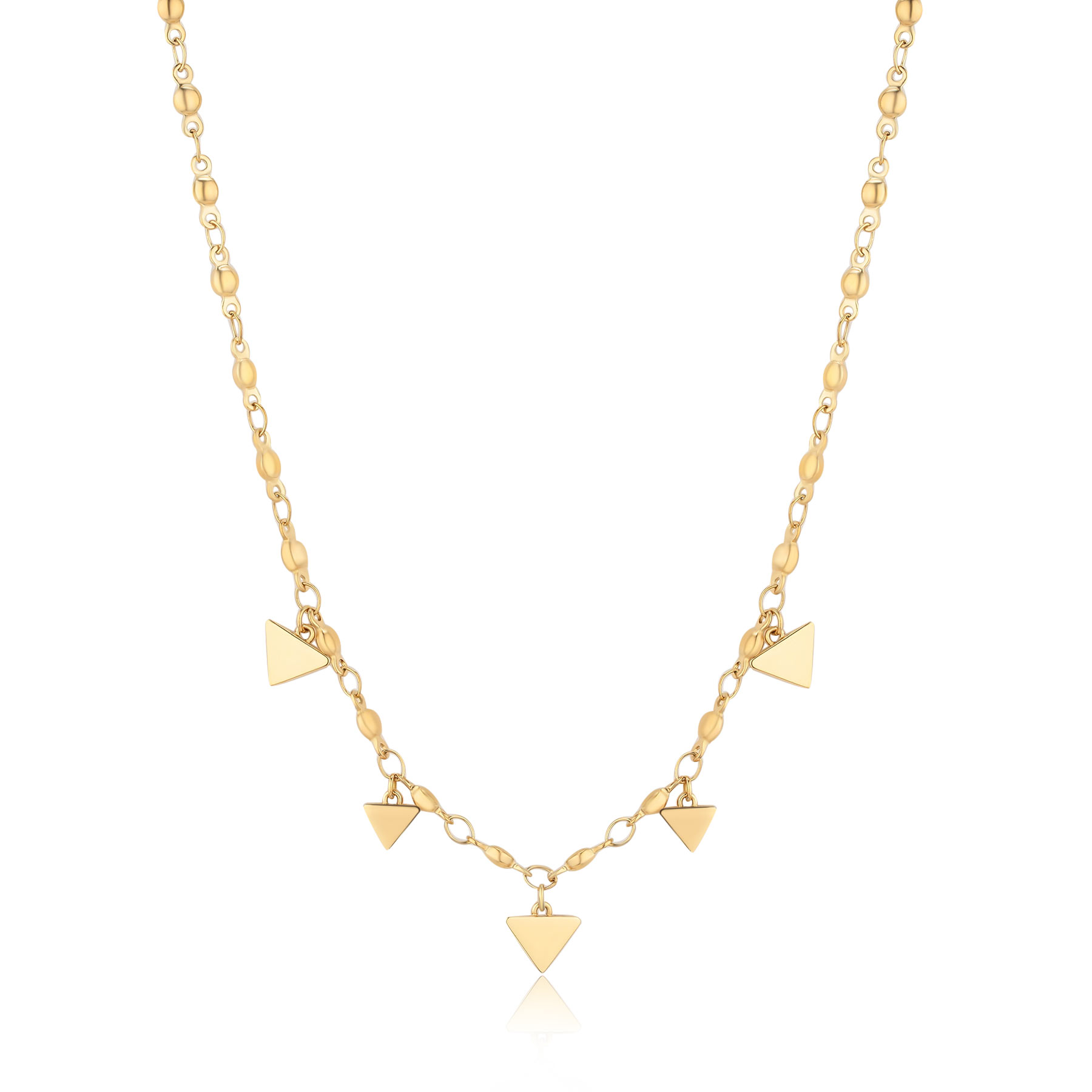 S'Agapõ Pozlacený ocelový náhrdelník s přívěsky Elysium SUM04