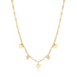 S'Agapõ Pozlacený ocelový náhrdelník s přívěsky Elysium SUM04