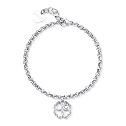 S'Agapõ Půvabný ocelový náramek Čtyřlístek Lucky Light SKT45