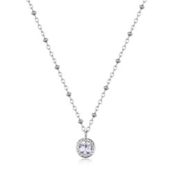 S'Agapõ Slušivý ocelový náhrdelník s přívěskem Aurora SAR56