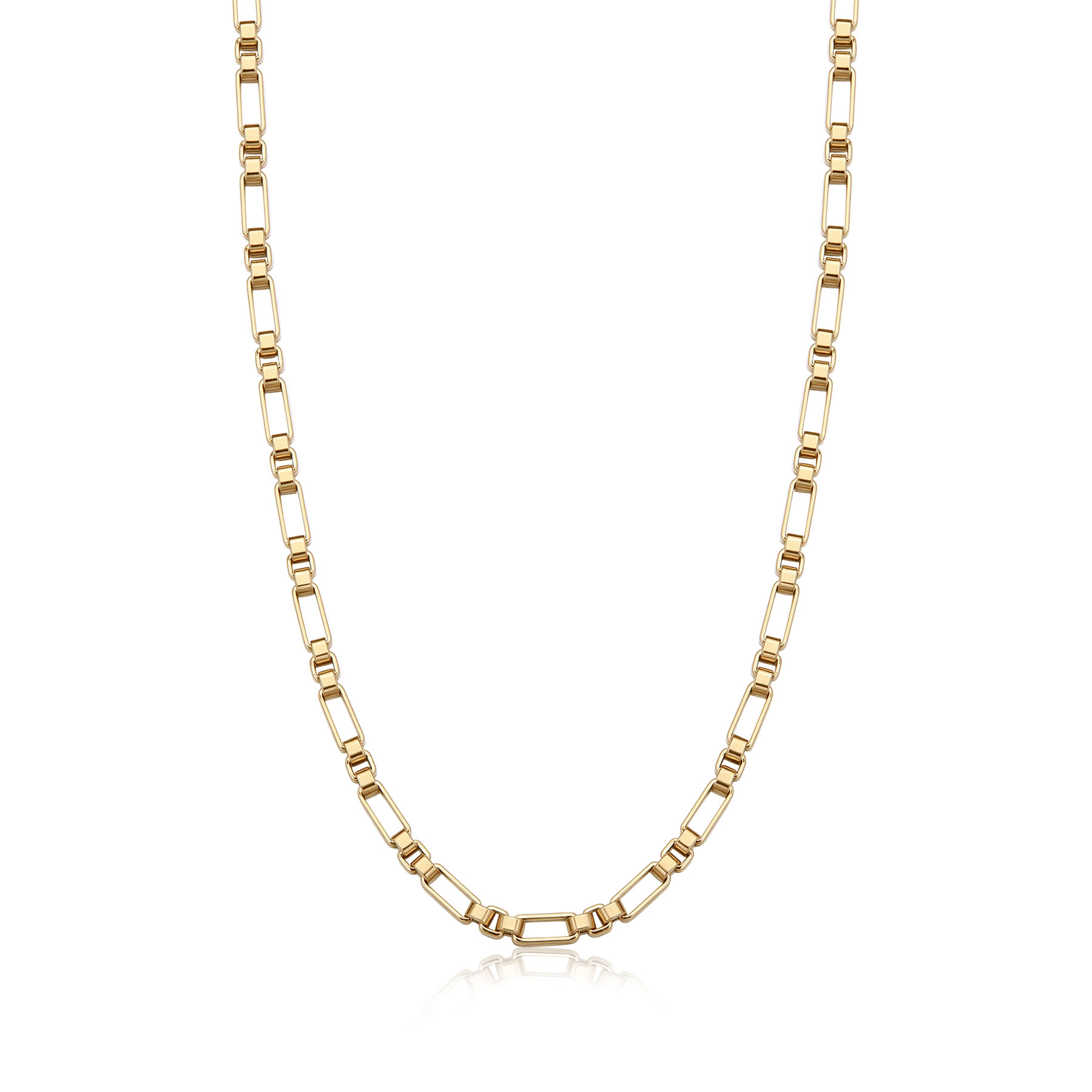 S'Agapõ Slušivý pozlacený řetízek pro muže Ripple SRP91