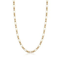 S'Agapõ Slušivý pozlacený řetízek pro muže Ripple SRP91