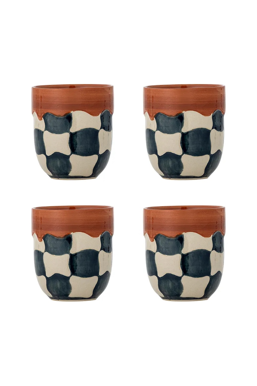 Sada hrnků Bloomingville Check 375 ml 4-pack