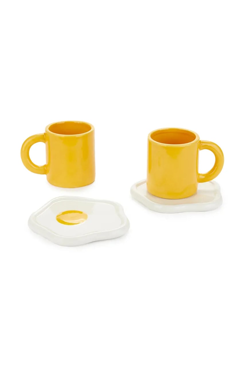 Sada hrnků s podšálky Balvi 7,2 x 10,5 x 9,8 cm 2-pack