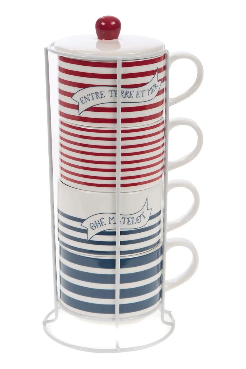 Sada hrnků se stojánkem home & lifestyle  4-pack