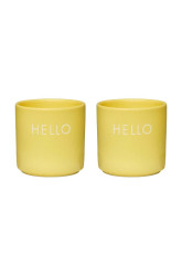 Sada kalíšků na vejce Design Letters Yello Hello 2-pack