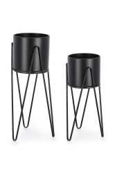 Sada květináčů se stojanem Bizzotto Madelyn 23,5 x 57 / 21,5 x 46 cm 2-pack