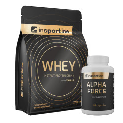 SADA: Protein inSPORTline WHEY 700g + Stimulant inSPORTline AlphaForce, 90 kapslí vanilka
