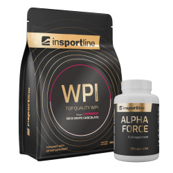 SADA: Protein inSPORTline WPI 700g + Stimulant inSPORTline AlphaForce, 90 kapslí malina s bílou čokoládou