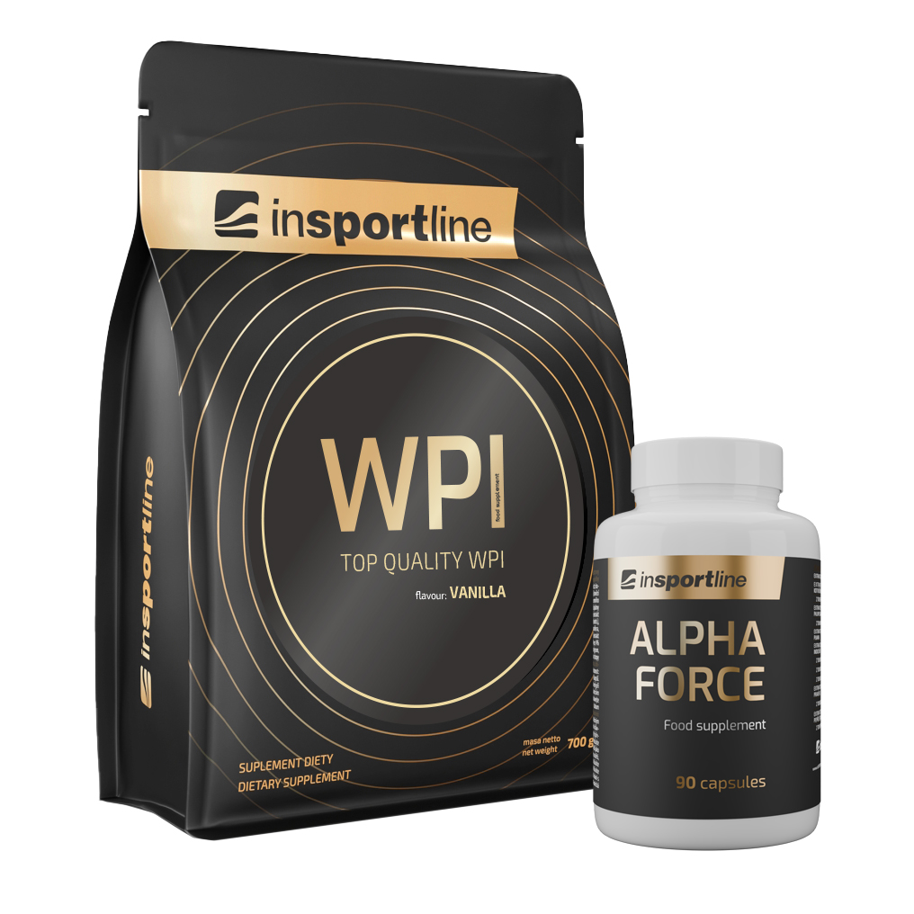 SADA: Protein inSPORTline WPI 700g + Stimulant inSPORTline AlphaForce, 90 kapslí vanilka