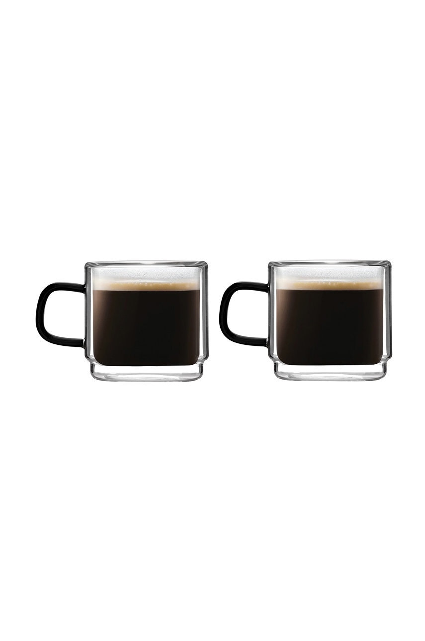 Sada šálků na espresso Vialli Design Carbon 80 ml (2-pack)