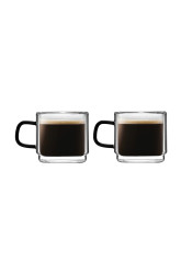 Sada šálků na espresso Vialli Design Carbon 80 ml (2-pack)