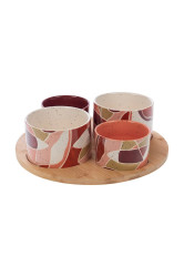 Sada servírovacích misek s podšálkem home & lifestyle 7 x 30 cm