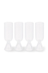 Sada sklenic na šampaňské Pols Potten Rooftop 220 ml 4-pack průhledná barva